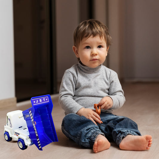 4485 Big Size Friction Powered Dumper Toy Truck For Kids. With Opening Container Feature. Strong Durable Plastic Material. Indoor Outdoor Play. Miniature Scaled Models Truck