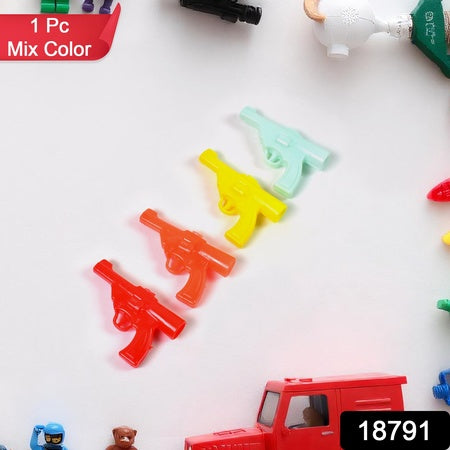 Gun Shape Pencil Top For Kids Office Small Gun Toy (1 Pc Mix Colour Design)