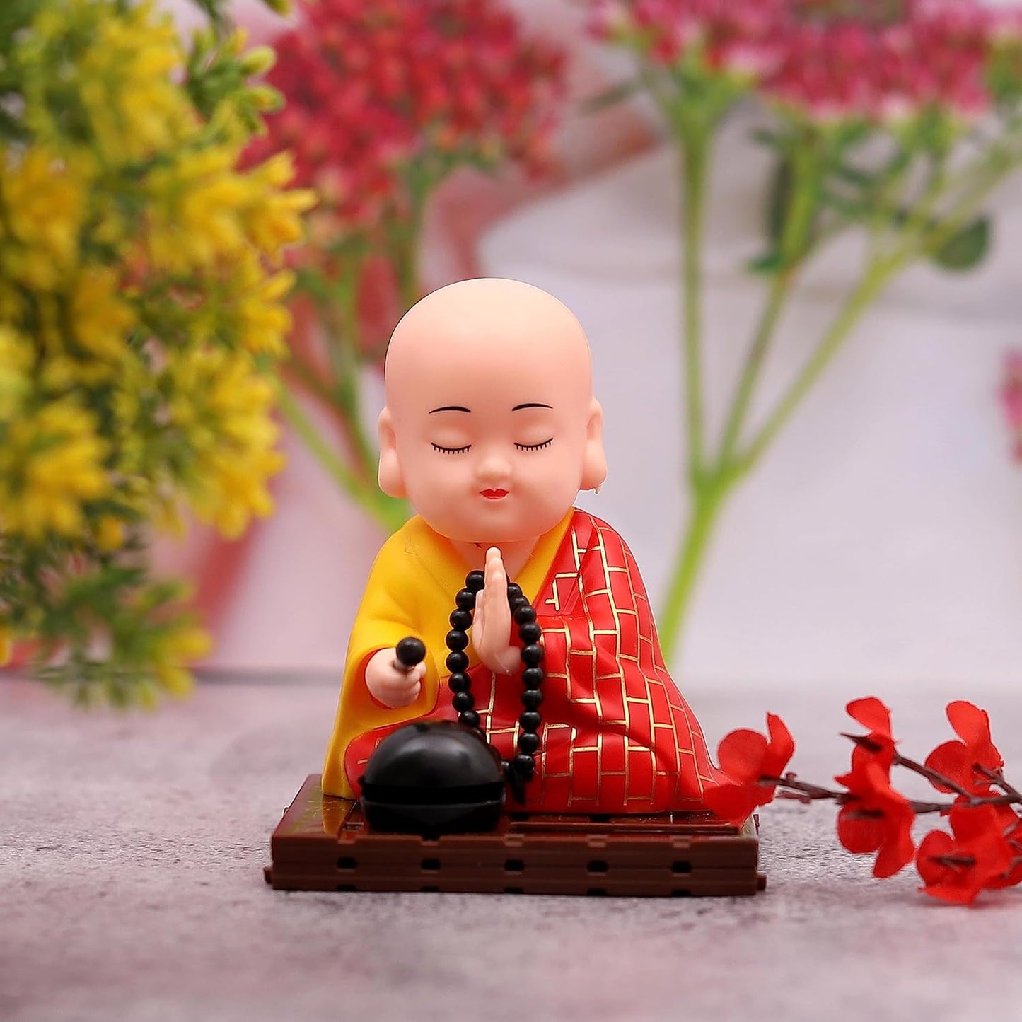 Solar Powered Sitting Buddha Statue Moving Head And Hand (1 Pc Big)
