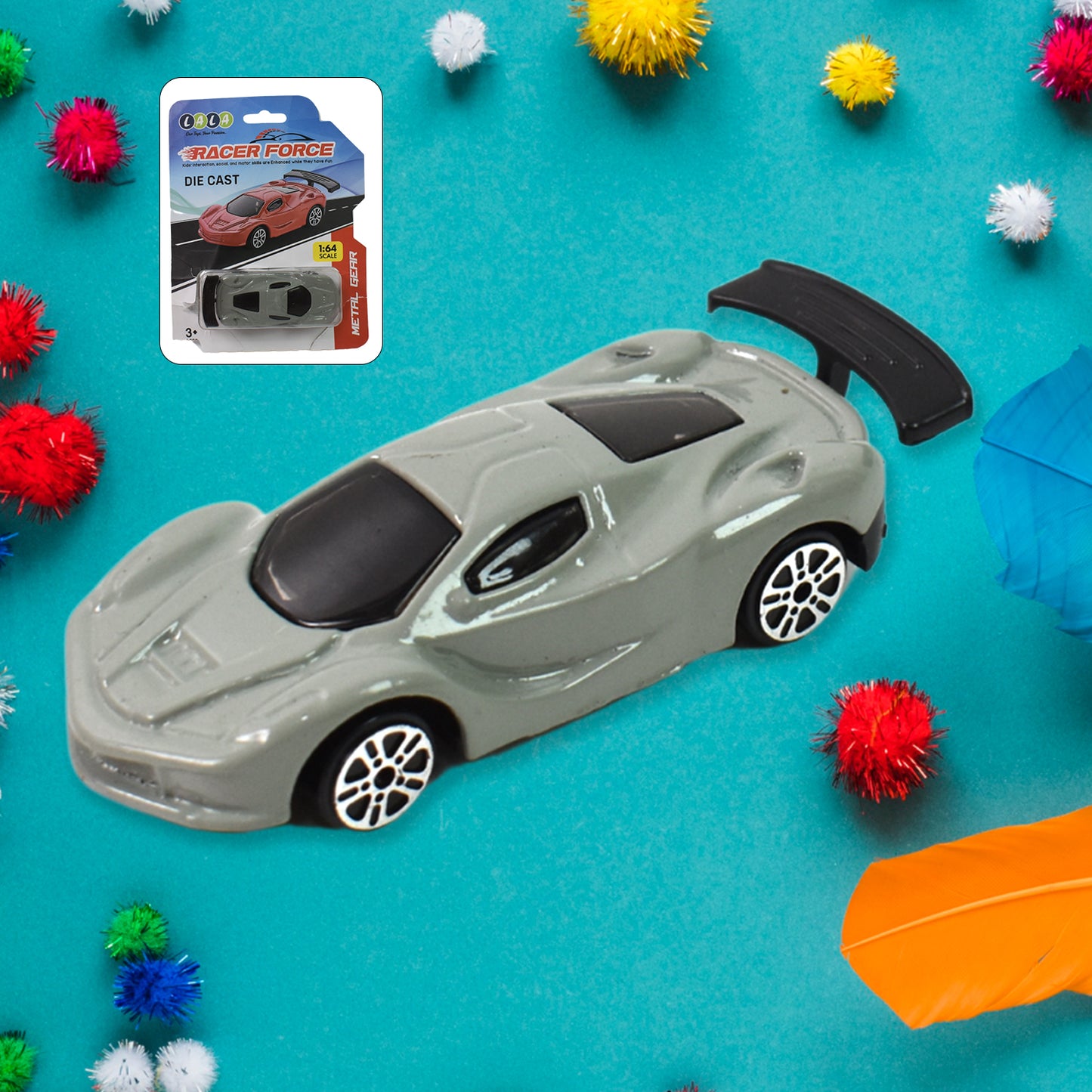 Metal Mini Car Toy Free Wheel Toy Vehicle (Multicolor 1 Pc)