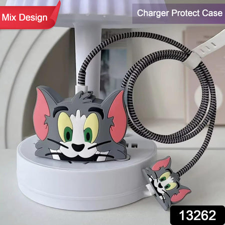 Cartoon Character Silicon Charger Case Cover For Ip 18-20w (Mix Design 1 Pc)