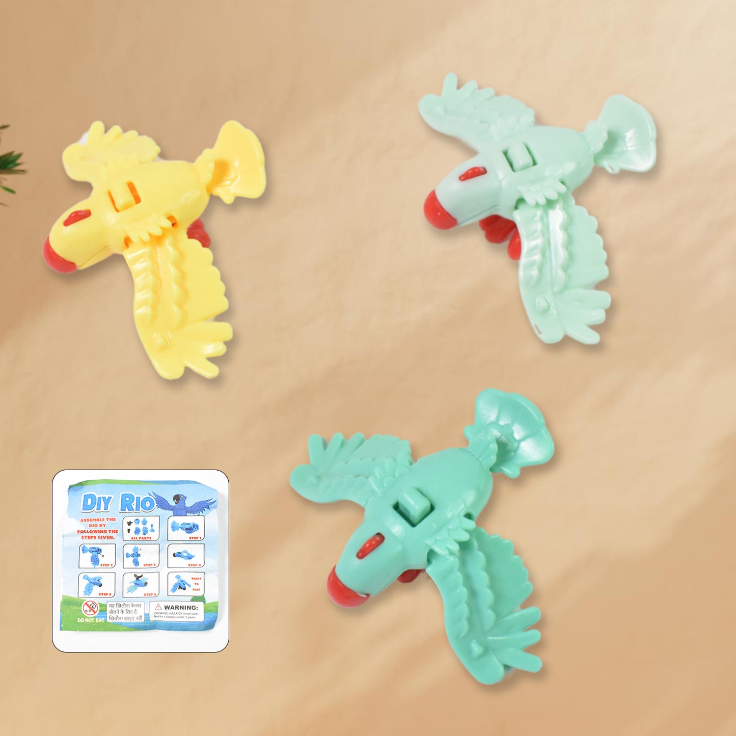 Small Diy Rio Birds Toy Promotional Toys Child Age Group 3-6 Yrs (1 Pc Mix Color Design)