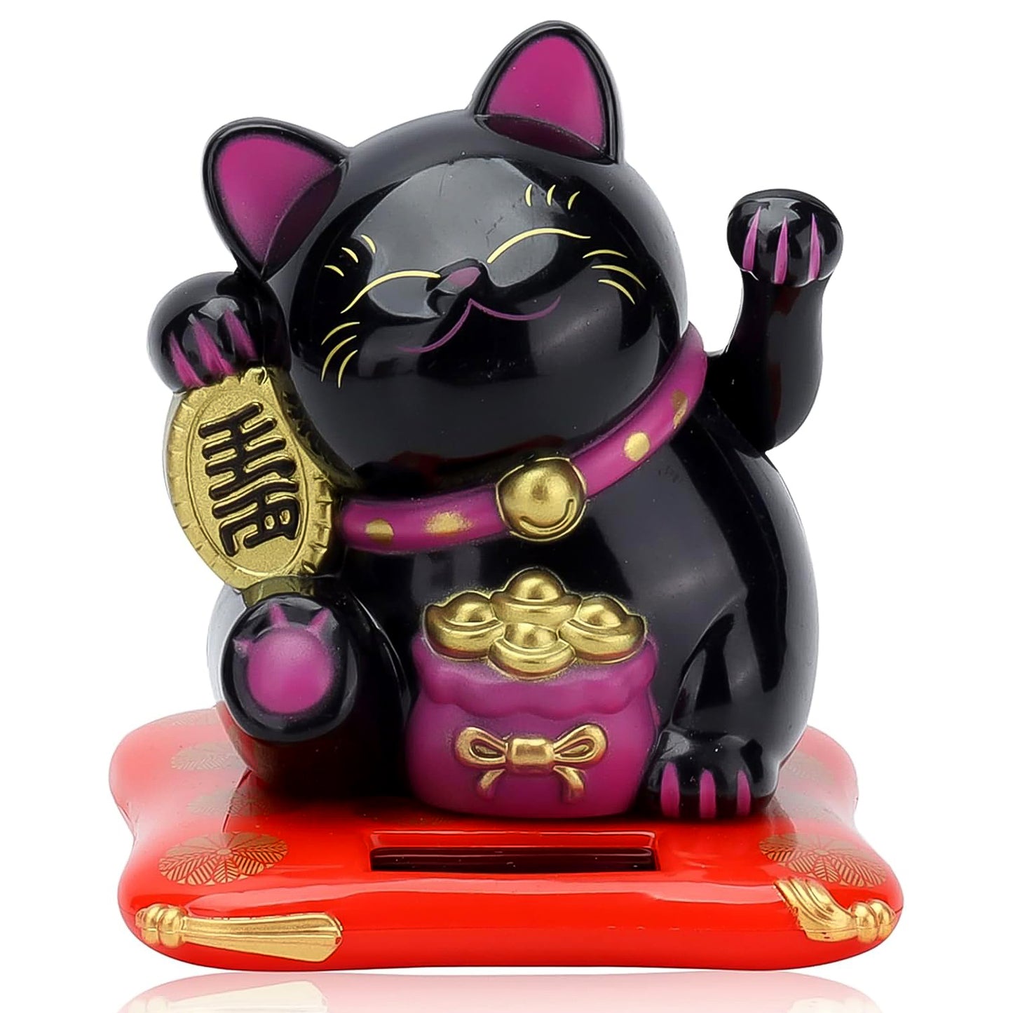 Solar Powered Happy Cat Beautiful With Arm Waves Wealth Cat (1 Pc Mix Color)
