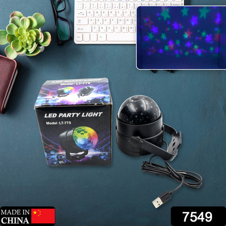 7549 Dj Light Party Disco Light For Home Party Led Disco Ball Colors Pattern Modes Dancing Light For Room Rotating Bulb Magic Lights For Diwali Wedding Holiday Party Party Gift Kids Birthday