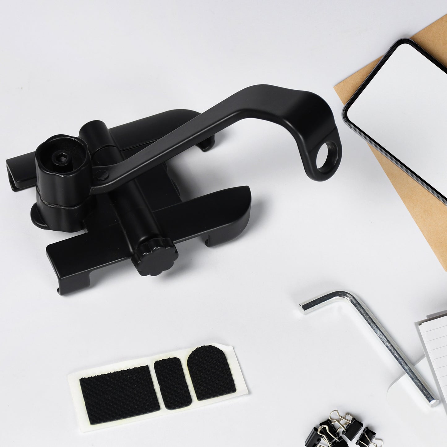 6706 Mobile Phone Holder With Easy Adjustable Rear View Mirror Mount Solid Metal Cradle Stand Suitable For Bike Mobile Phones