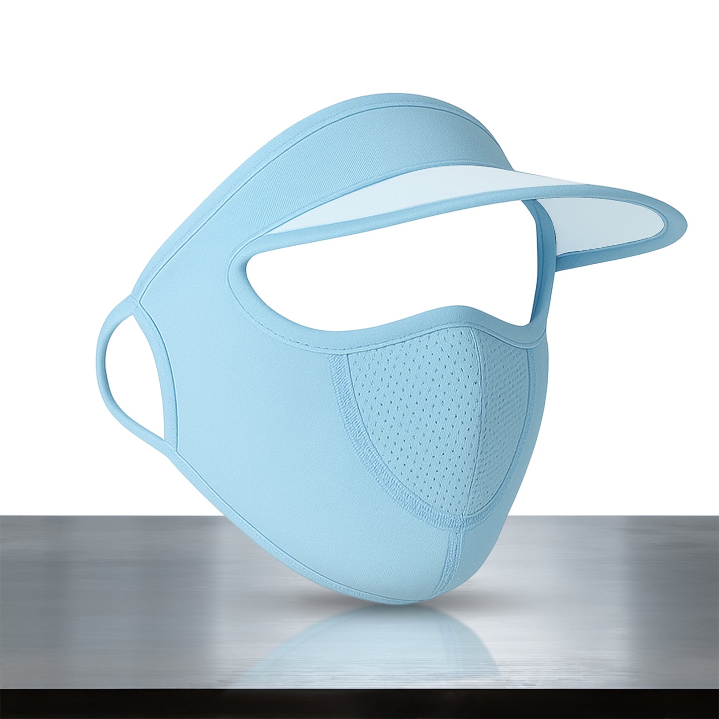 Womens Full Face Uv Protection Cap With Built-in Mask And Wide Brim Visor Breathable (1 Pc)