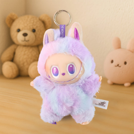 Light Purple Plush Toy Cartoon Keychain With Hook Colorful Light Purple (1 Pc)
