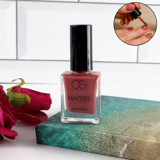 Og Beauty Perfect Pink Mattify Nail Paint (10 Ml 1 Pc)
