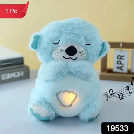 Soft Plush Musical Teddy Bear Toy With Led Light (1 Pc)