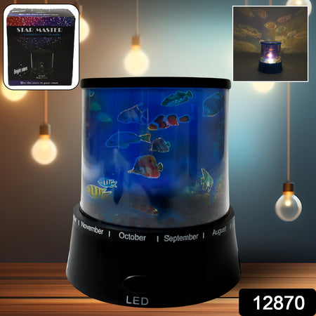 Led Projector Night Light Amazing Lamp 3 Battery Operated Lamps Rotation With The Music Function Master For Kids Bedroom Home Decoration Nightromantic Gift (Battery Not Included 1 Pc)