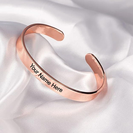 Customized Personalized Stylish Kada Bracelet (1 Pc Rose Gold Copper)