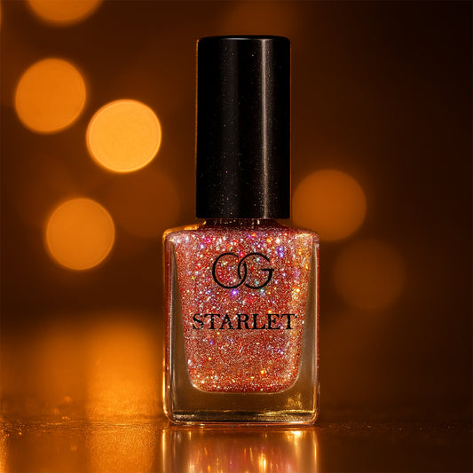 Og Beauty Metallic Rose Starlet Glitter Nail Paint (10 Ml 1 Pc)