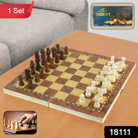 Foldable Wooden Chess Board Set (30 30 Cm 1 Set)