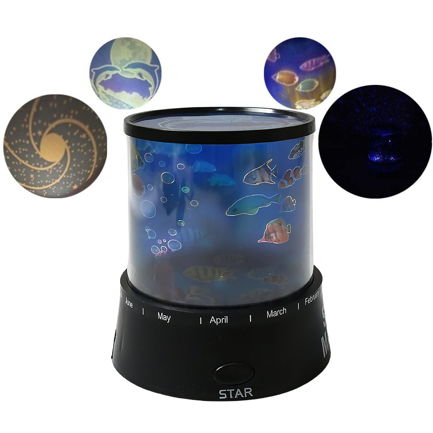 Led Projector Night Light Amazing Lamp 3 Battery Operated Lamps Rotation With The Music Function Master For Kids Bedroom Home Decoration Nightromantic Gift (Battery Not Included 1 Pc)