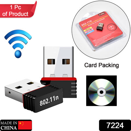 7224 Wi-fi Receiver Wireless Mini Wi-fi Network Adapter With With Driver Cd For Computer Laptop And Etc Device Use