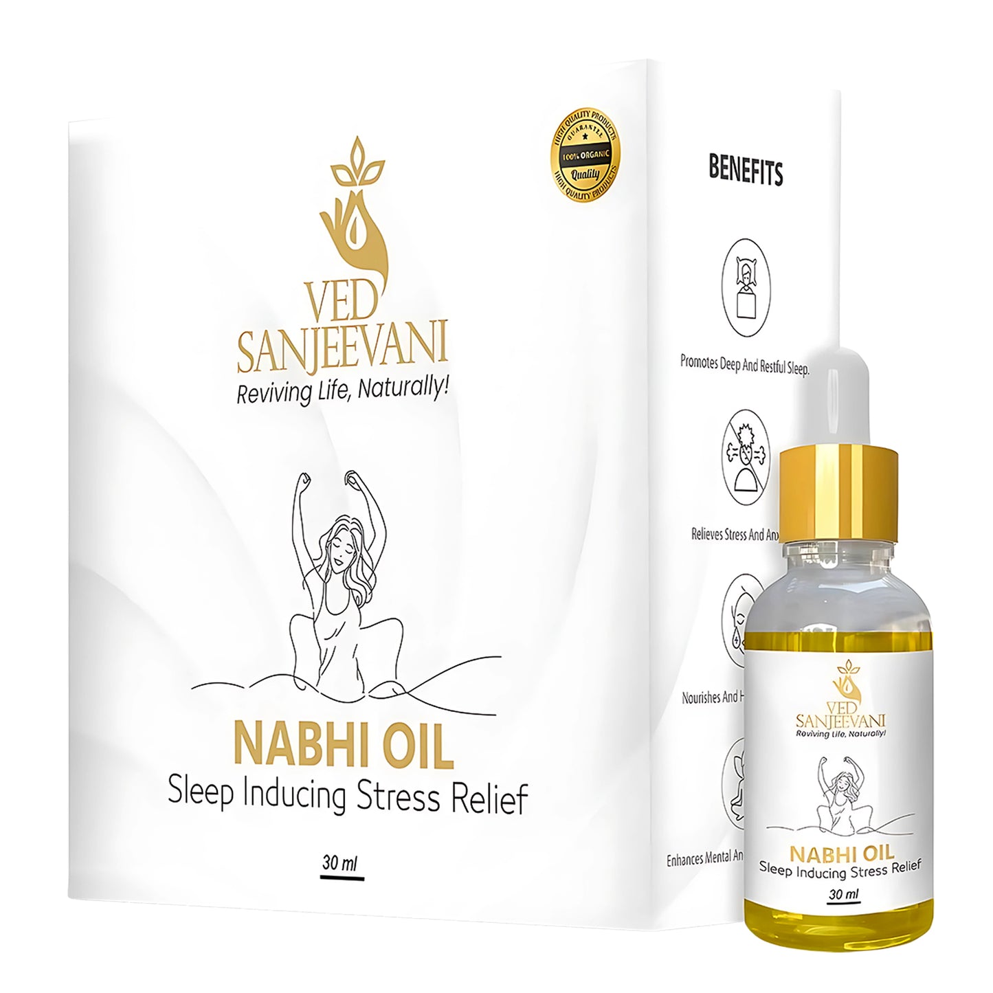 Ved Sanjeevani Nabhi Oil Sleep Inducing Stress Relief (30ml 1 Pc)