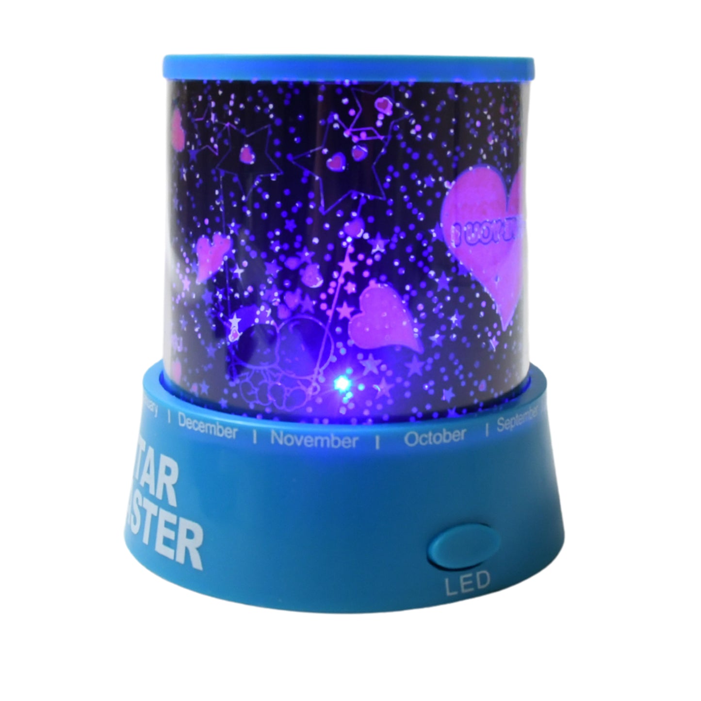 Led Projector Night Light Amazing Lamp 3 Battery Operated Lamps Rotation With The Music Function Master For Kids Bedroom Home Decoration Nightromantic Gift (Battery Not Included 1 Pc)