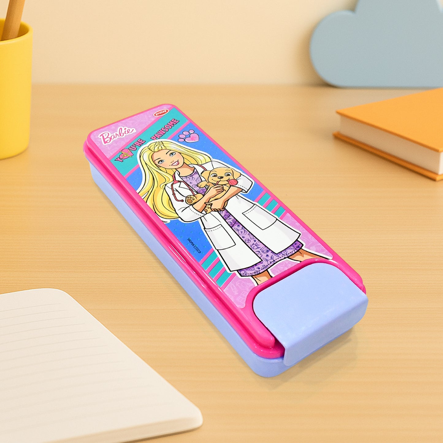 Stylish Cartoon Printed Hard Top Pencil Box For Kids (1 Pc Mix Design)