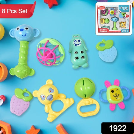 Kinder Rattles Classic Store Plastic Non-toxic Shake And Grab Ball Baby Rattles Teethers (8 Pcs Set)
