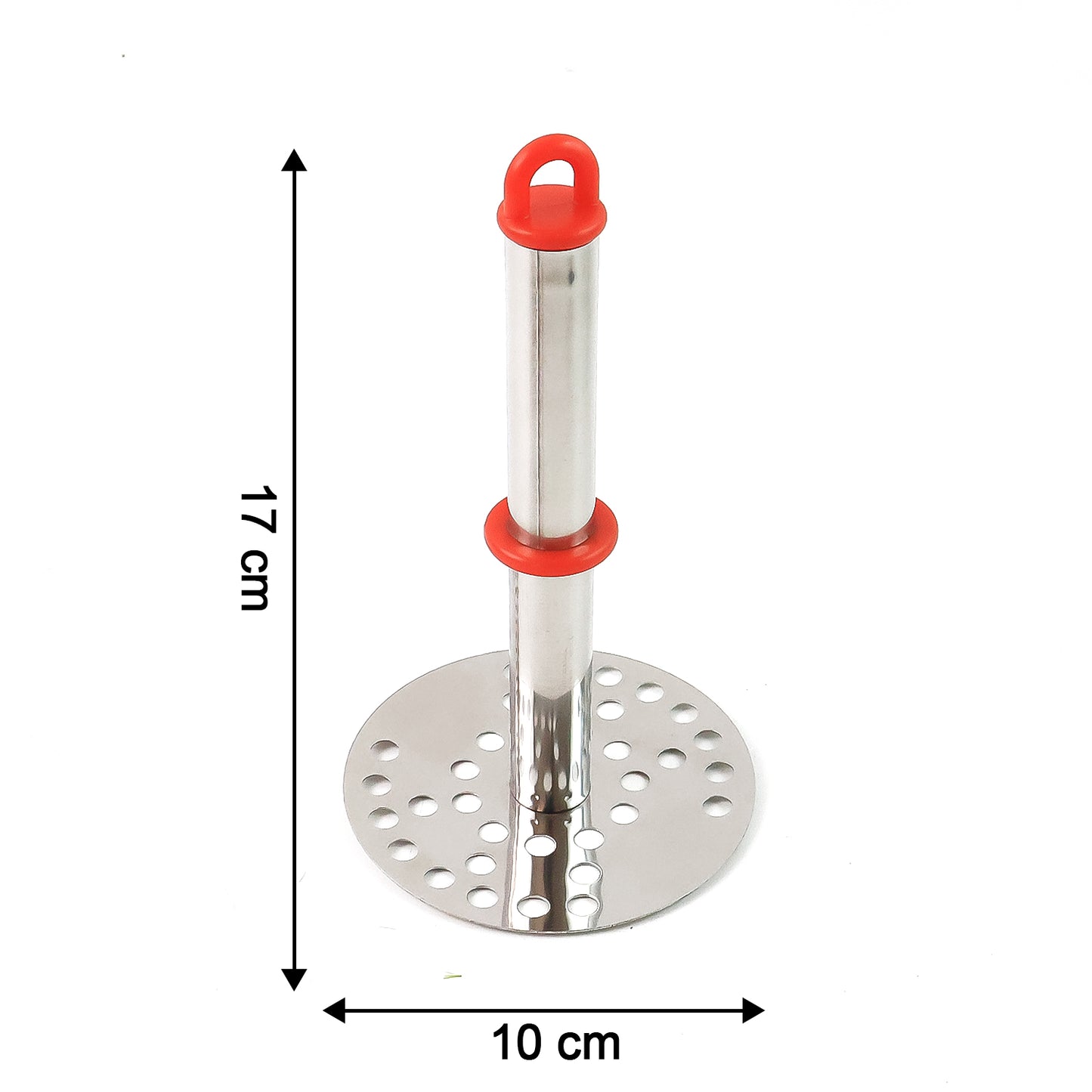 Stainless Steel Potato Masher With Ergonomic Handle (17cm 1 Pc)