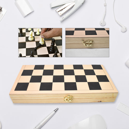 Folding Wooden Chess Board Set (30 30 Cm 1 Set)
