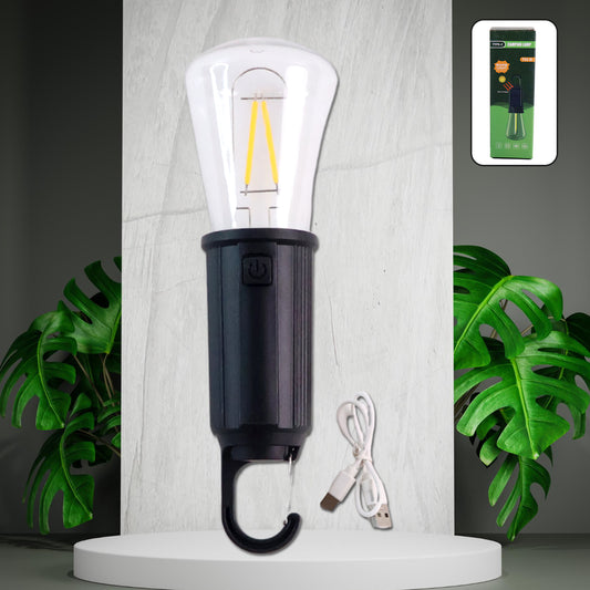 Solar  Usb Rechargeable Led Hanging Camping Bulb Lantern Light (1 Pc)
