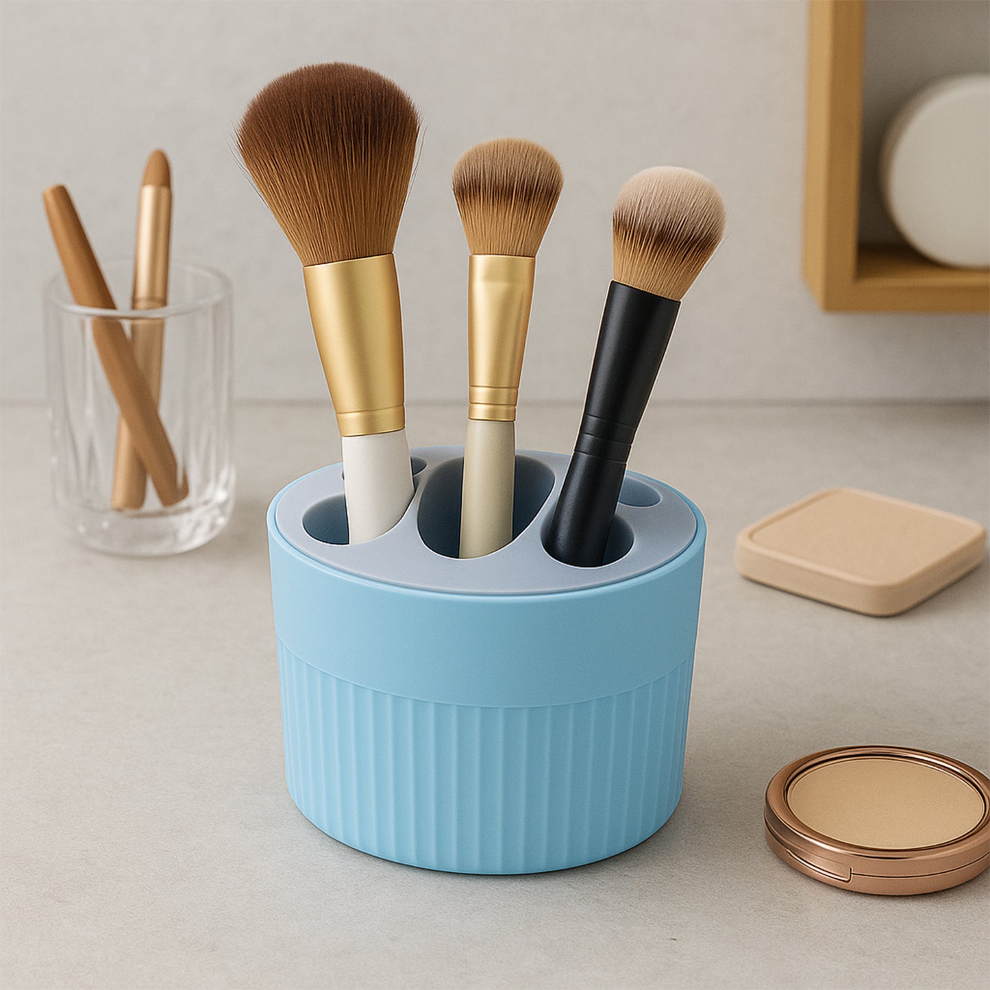 Multipurpose Bathroom Toothbrush And Utility Holder Stand With Multiple Slots (1 Pc)