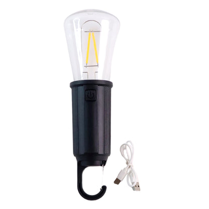 Solar  Usb Rechargeable Led Hanging Camping Bulb Lantern Light (1 Pc)