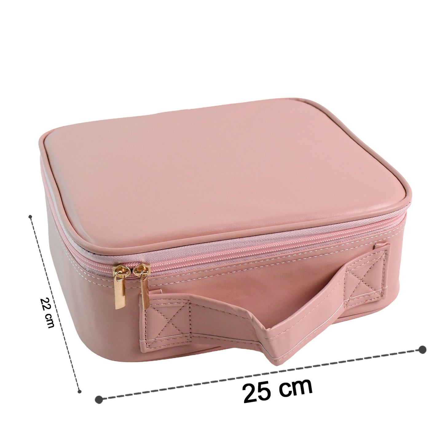 Pink Premium Led Light Makeup Organizer Box (1 Pc)