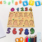 Wooden Number Puzzle Learning Educational Board (1 Set  2820 Cm)
