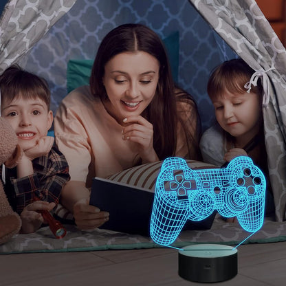 3d Acrylic Led Night Lamp  Game Controller Shape Decorative Light For Gamers (1 Pc)