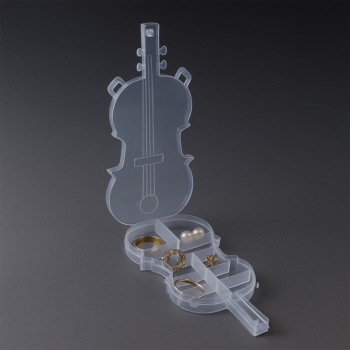 Violin Shape Plastic Storage Box (1 Pc)