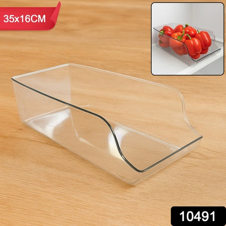 Transparent Plastic Storage Bin Box (35x16cm  1 Pc)