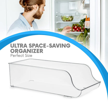 Transparent Plastic Storage Bin Box (35x16cm  1 Pc)