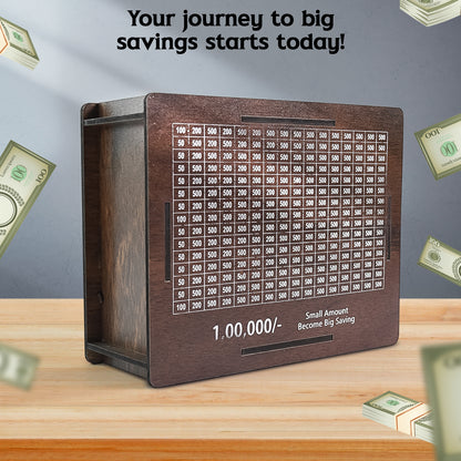 Wooden Money  Piggy Bank Money Box (1 Pc  1 Emoji Pan)