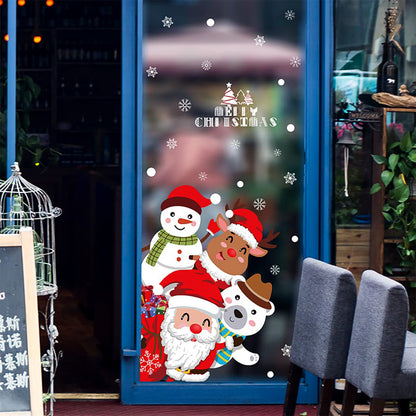 Christmas Theme Glass  Wall Sticker 90x60 Cm  (1 Pc)
